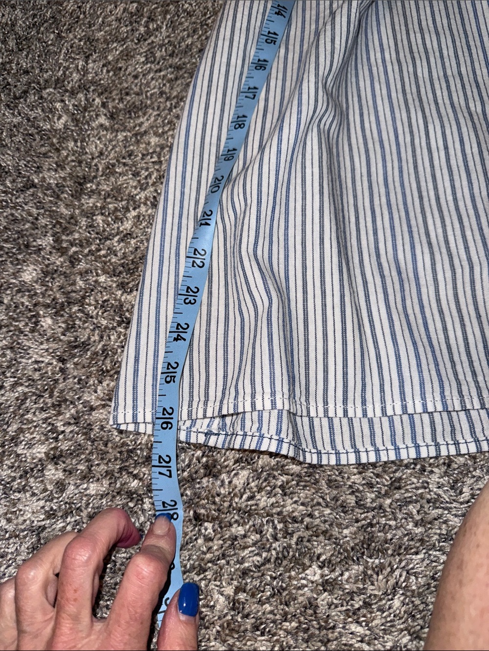 Max Studio Blue and White Pinstripe Sundress size M